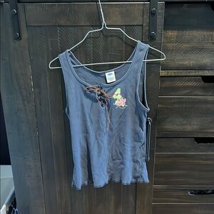 Old Navy Blue Tie Front Sleeveless Tank lot5588